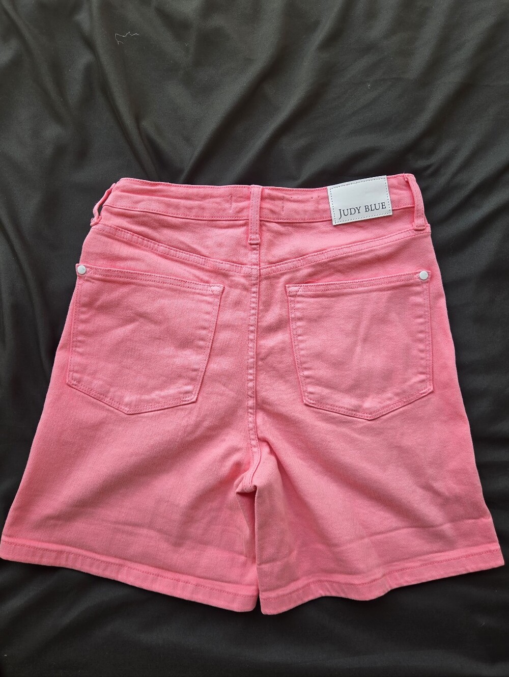 Judy Blue Pink High-Rise Denim Shorts - Picture 2 of 7